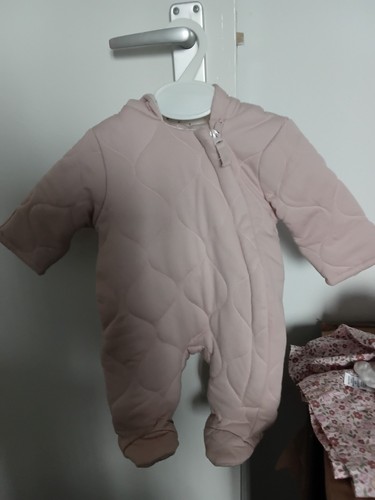 Pink quilted pram - suit, never