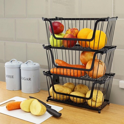 Storage stacking wire basket - storage,