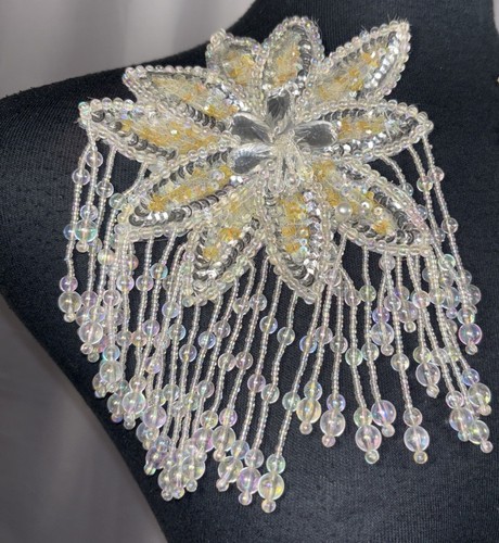 Sequin flower applique beaded - sequin,