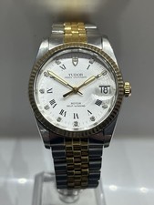 Mens Two Tone Gold Plated & SS Auto Wind Tudor Prince Oysterdate Wrist Watch