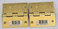 Set of 2 Stanley Residential Door Hinges 3.5" Brass Colored Model 08-3022