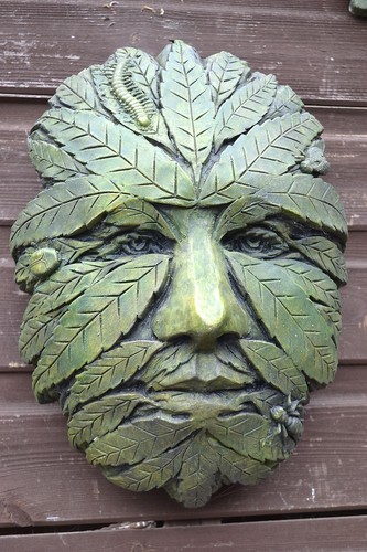 Large green man - green, plaque