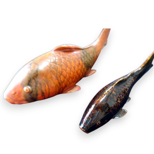 Carp fish ceramic statue - ceramic,