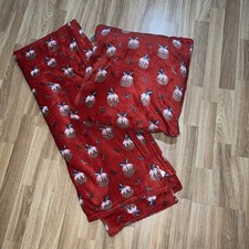 M&S Christmas Cushion & Fleece Throw Blanket / Nearly New / Red With Puddings❤️