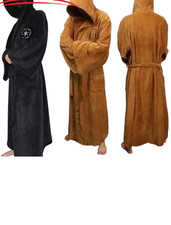 Jedi Knight Cosplay Bathrobe Flannel Unisex Adult Pajamas Winter Homewear