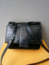 MIMCO CROSSBODY LEATHER BLACK BAG.PO#3216482.