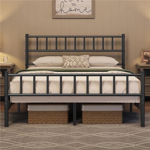 4ft6 double metal bed frame - 4ft6, w/