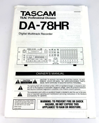 Oem original tascam - original, da-78hr