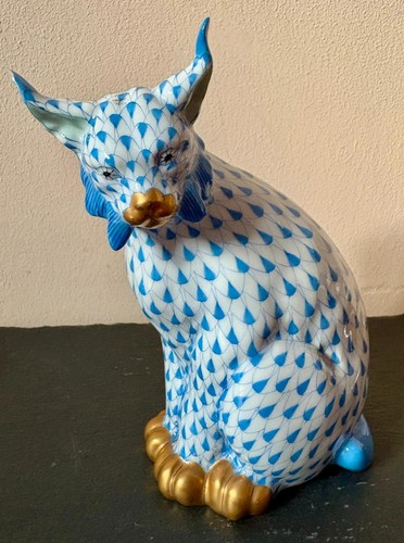 Herend hungary lynx figurine - hungary,