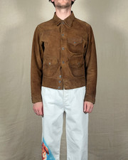 Ralph Lauren RRL Roughout ‘Alston’ Brown Suede Jacket With Tags SZ M Trucker