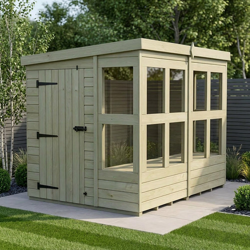 Pent potting shed multiple - potting,