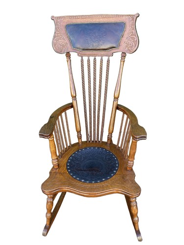 Antique high back ornate - back,,