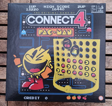 Pac-Man Connect 4 Board Game Retro Gaming Family Fun Favourite Strategy Ex Cond