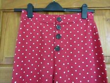 mod / northern soul  high waist wide  cropped  leg trousers size 8  ( X 156 )