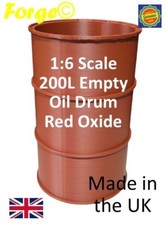 Oil Drums Barrel Empty 200L 55 Gallon 1:6 Scale 2 inch Red Oxide Diorama Model