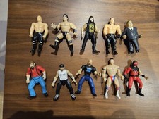 1997 JAKKS WWE WWF MINI FIGURES Lot - Steve Austin Paul Bearer Kane Mankind