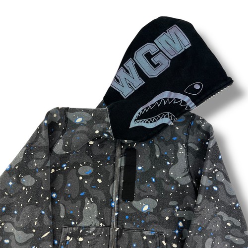Bape space camo shark hoodie - camo,