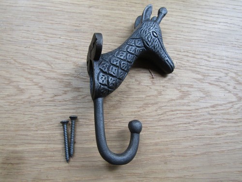 Rustic iron coat hook heavy - rustic,
