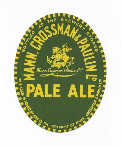 Old label mann crossman - mann, &