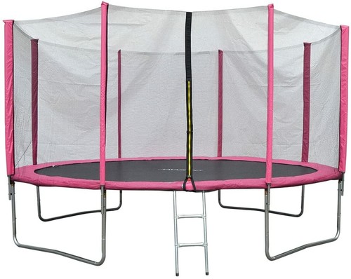 Trampoline with safety net - with,
