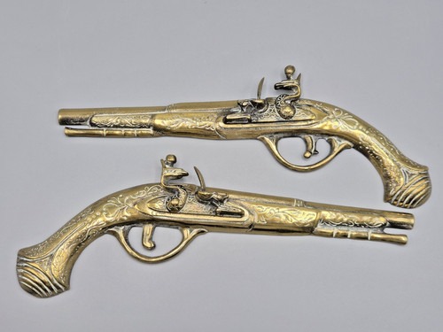 Pair vintage brass - pair, of