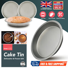 4 Round 8 Inch Cake Tin 20cm | 3.5cm Deep Base Baking Pan Tray Victoria Sandwich