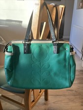Orla kiely Jade Green Leather