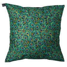 Peacock Eye Feather Designer Cushion Cover Case fits 18"x18" 100% Cotton Fabric