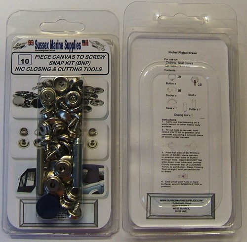 10pc snap fastener repair kit - 10pc,