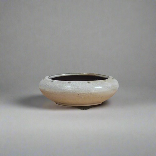 13cm glazed bonsai pot round - 13cm,