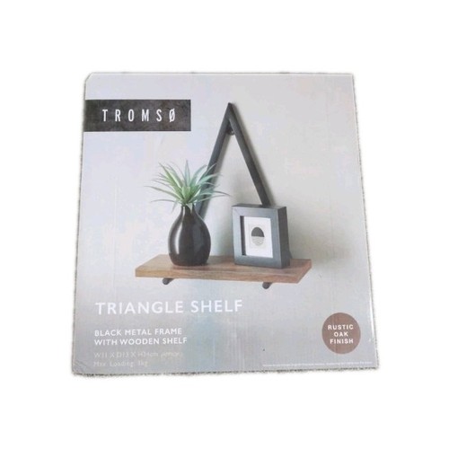 Rustic oak triangle shelf - oak,
