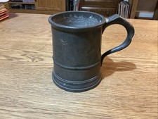 Antique Pewter Tankard Pint With Touch Marks