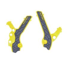 Acerbis X-Grip Frame Protector Guards Grey Yellow For Suzuki DRZ 400E 2000-2023