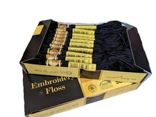 310 Black CXC Box of 24pcs embroidery thread floss skeins bulk wholesale