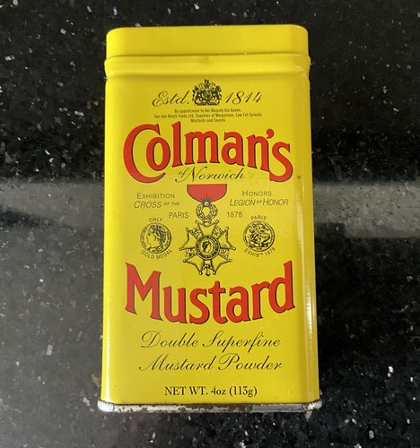 Colmans mustard tin empty - mustard,