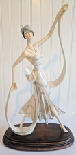 Vintage Santini Signed Art Deco Lady Sculpture #138/3500