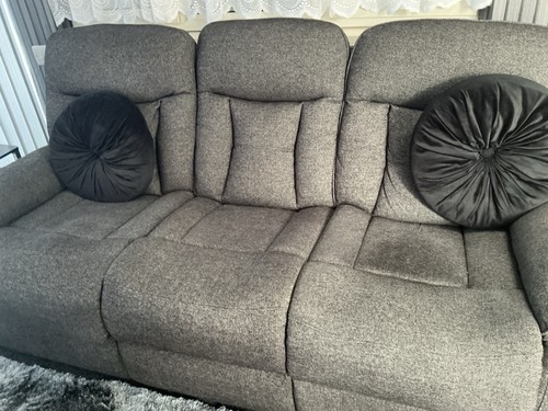 Grey fabric reclining - grey,