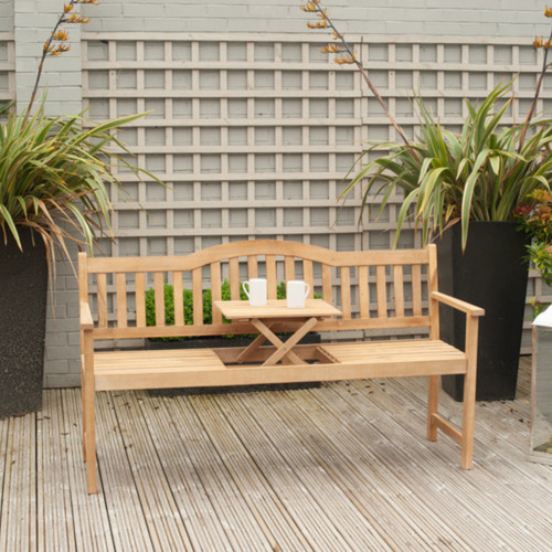 Seater wooden garden bench - 2,