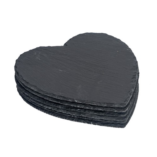 Heart slate placemats - -,