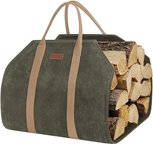 Zormy waxed canvas log carrier - waxed,