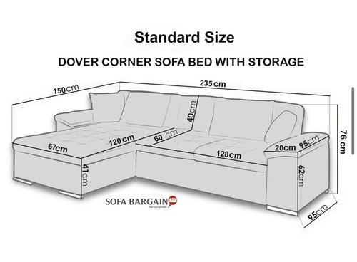 Sofa bargain dover corner grey - sofa,