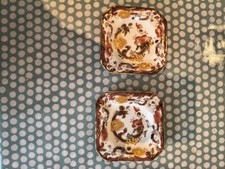 Masons Ironstone Brown Velvet Ashtrays Set of 2