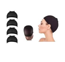 4x Wig Cap Black Breathable