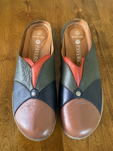 Pavers leather mules size - leather, 7