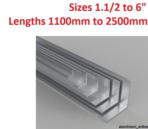 Aluminium equal angle 2 - angle, 1.1/2"