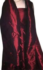 Roman Original Women's burgundy Wine Evening Gown Dress Wrap Shawl Sz 14 UK New