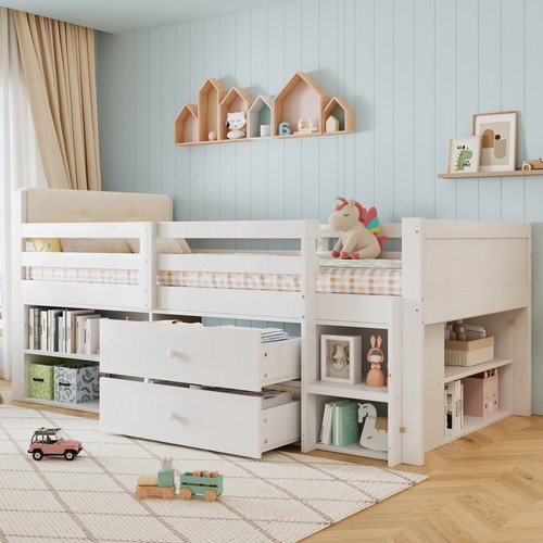 3ft single wooden kids bed - single,