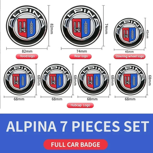 7pcs alpina car front - 7pcs, hood