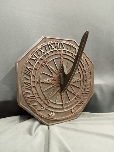 Antique brass sun dial - antique, garden