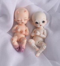 1/12 BJD Doll Mini Handy Dolls with Face Makeup Free Eyes Resin Jointed DIY Gift
